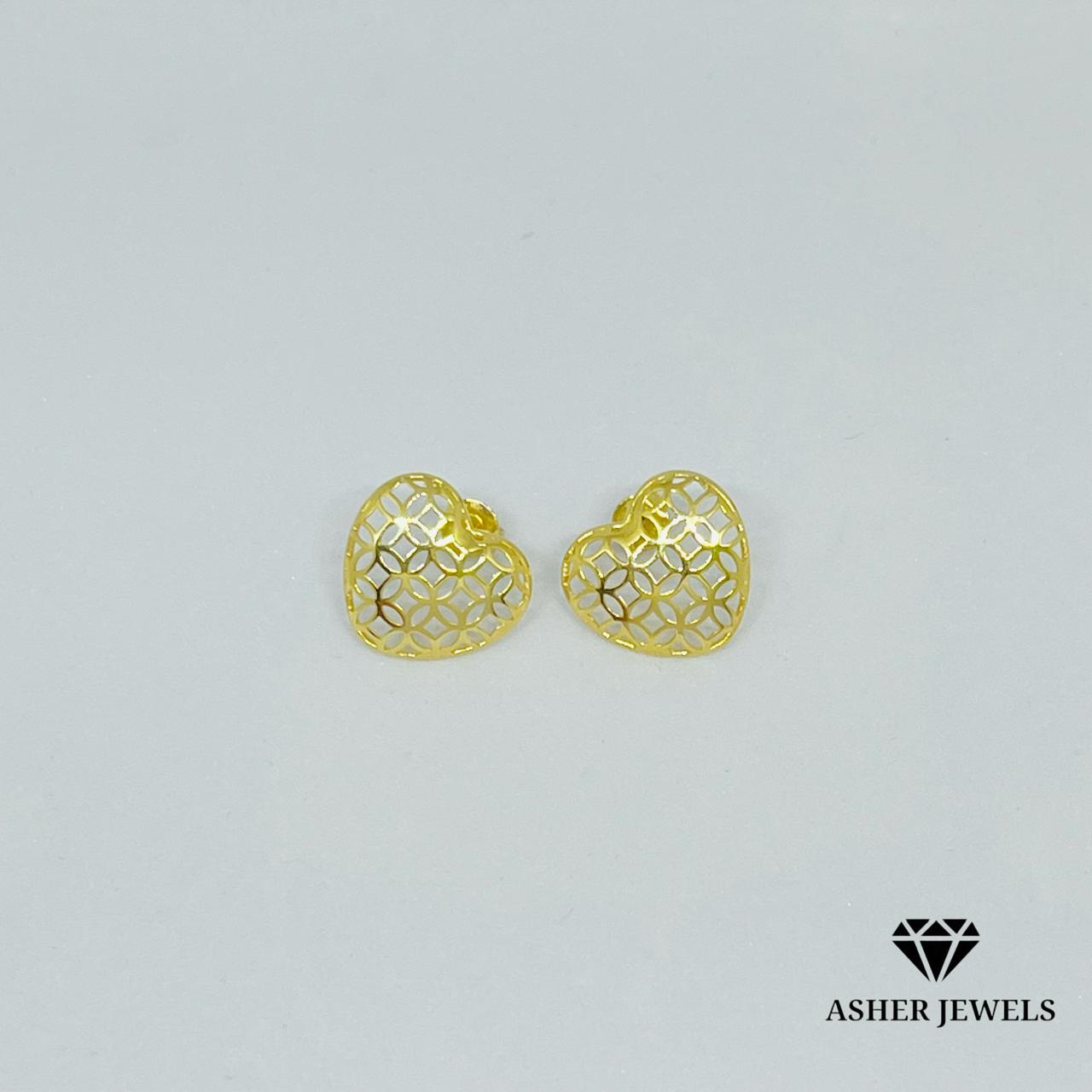 Money Catcher Heart Stud Earrings